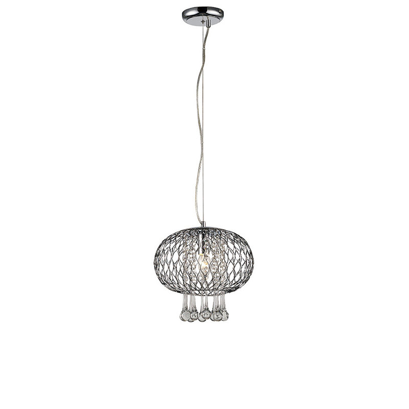 1 - Light Crystal Pendant, Silver, 150cm H x 28cm W x 28cm D