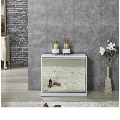 Cosgrove 10 Pair Solid Wood Shoe Storage Cabinet