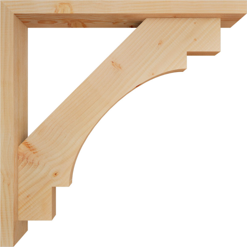 Support Merced Block avec support décalé, 28 po x 28 po, Sapin Douglas de l 3 1/2 (lisse)