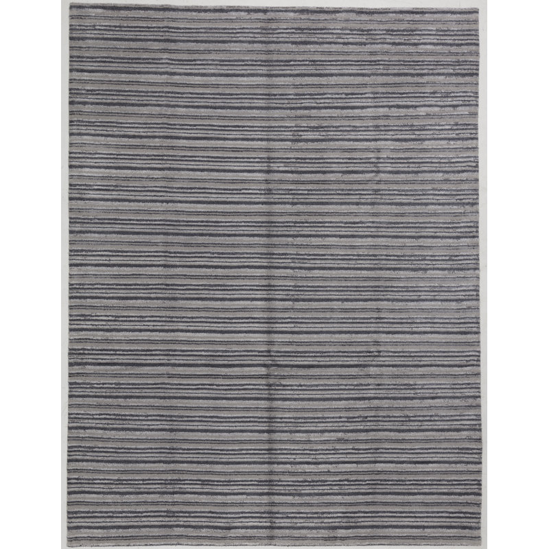 Hand Knotted Striped Indoor Rug