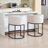 Upholstered Counter Height Bar Stools, 25.5'' H Modern Barrel Counter Stools With Backs And Arms, Metal Legs, Accent Barstools For Kitchen Island/Breakfast Bar/Home Pub-109916555-109916554