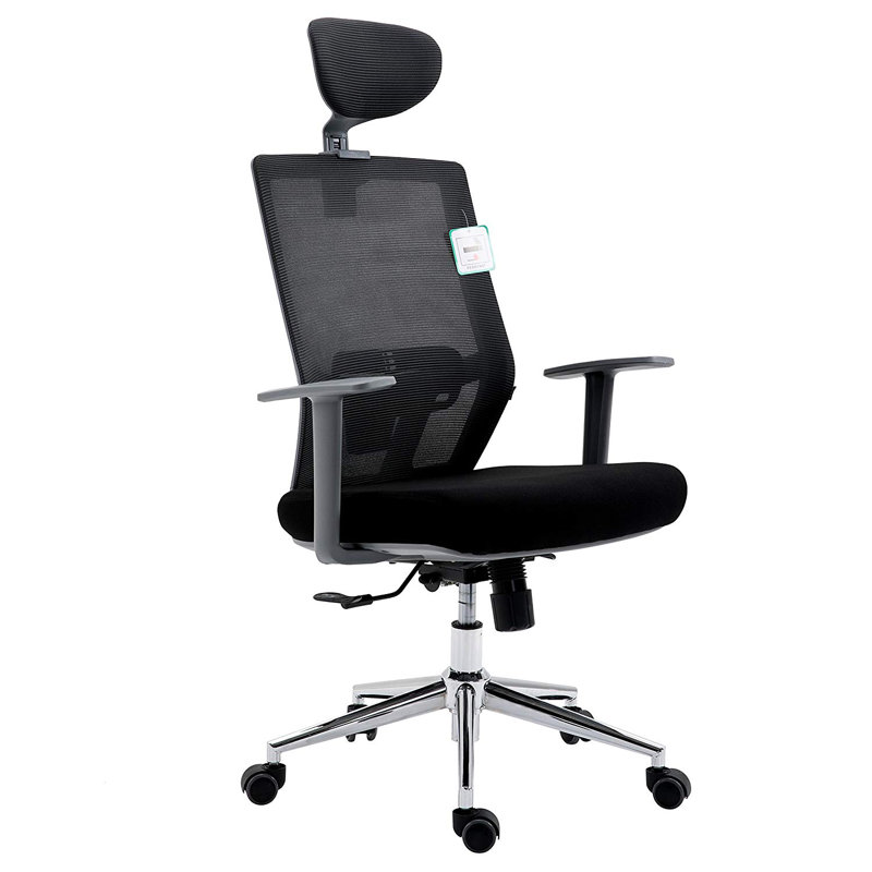 Executive Chair with Headrest, Black