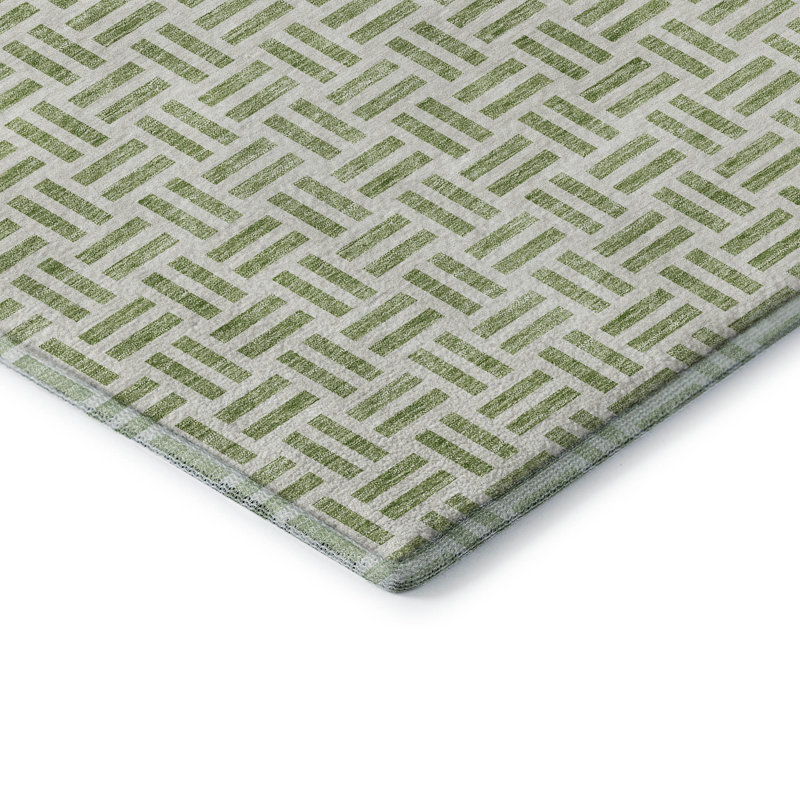 Premium Machine Washable Prisco Aloe Rug, Rectangle 8' x 10'