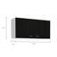 Armoire murale moderne, deux tablettes, porte double