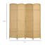 Paravent de chambre à coucher à 4 panneaux, hauteur de 1,70 m. Design tissé à la main avec une touche de bois naturel. Cloison polyvalente. Cadre et sangles en polypropylène. Léger et pliable. Aucun assemblage requis.