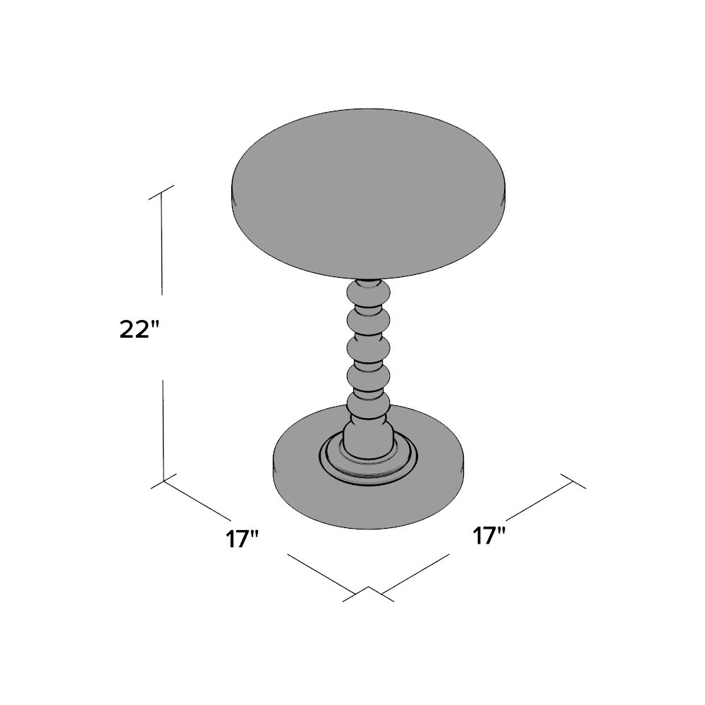 Fiama End Table, Hazelnut, 22.25" H x 17" W x 17" D