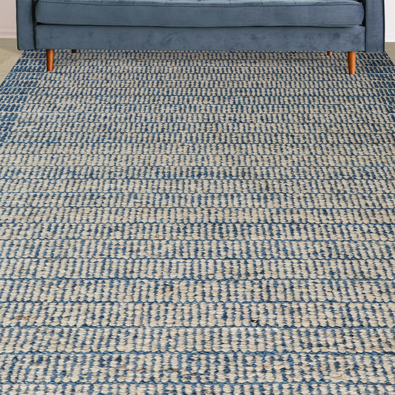 Wool Striped Area Rug, Rectangle 6' x 9'