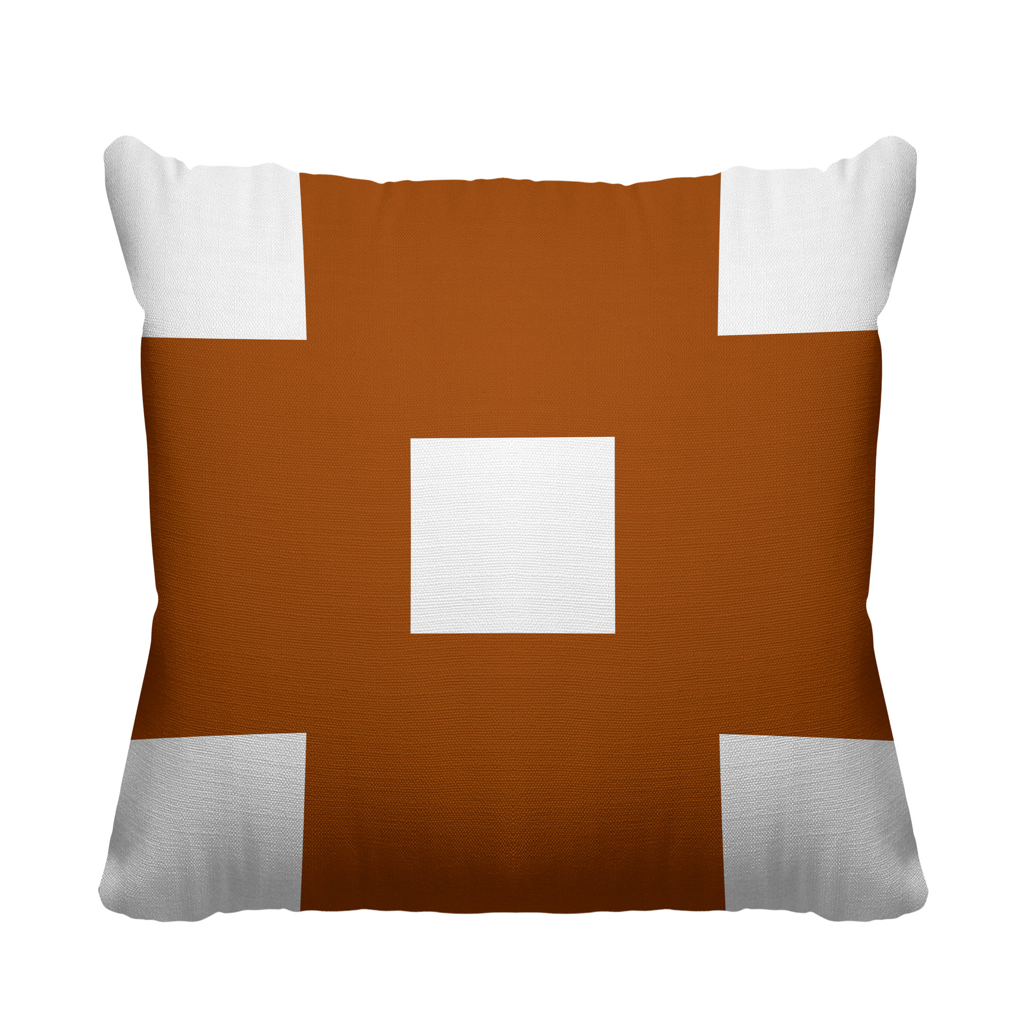 Luella Geometric Indoor/Outdoor Throw Pillow, Burnt Orange, 16W" x 16H"