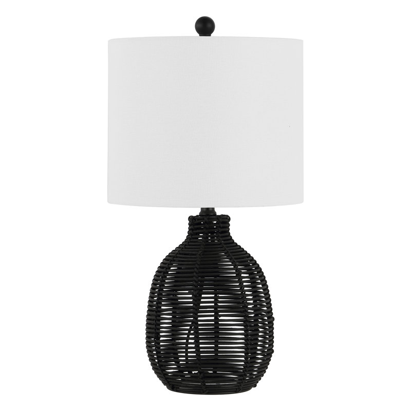 Robbin Wicker/Rattan Table Lamp, Black