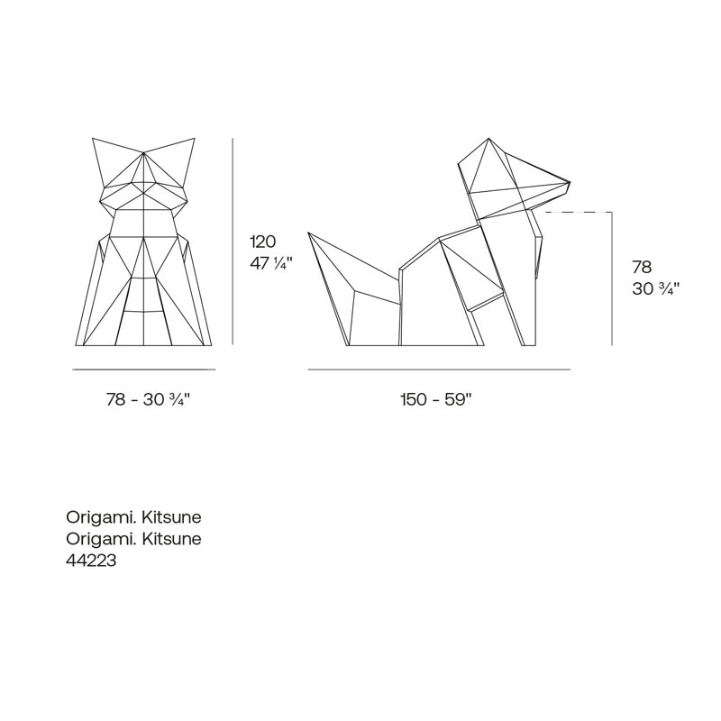 Statue de jardin renard en plastique, Argile