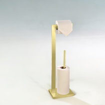 Waydeli Toilet Paper Holder Gold, Free Standing Toilet Paper Holder Stand  with Reserve for 4 Spare