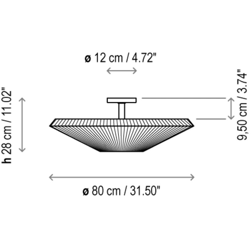 Siam 6 - Light Flush Mount, White, 6