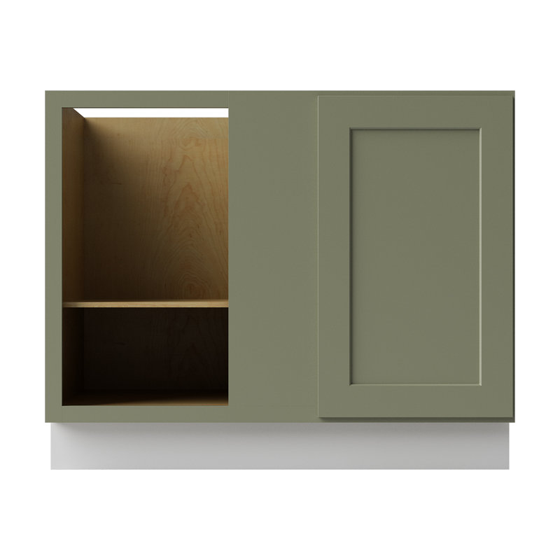 Armoire d'angle à base basse, L 42 po x H 34,5 po x P 24 po, Vert sauge