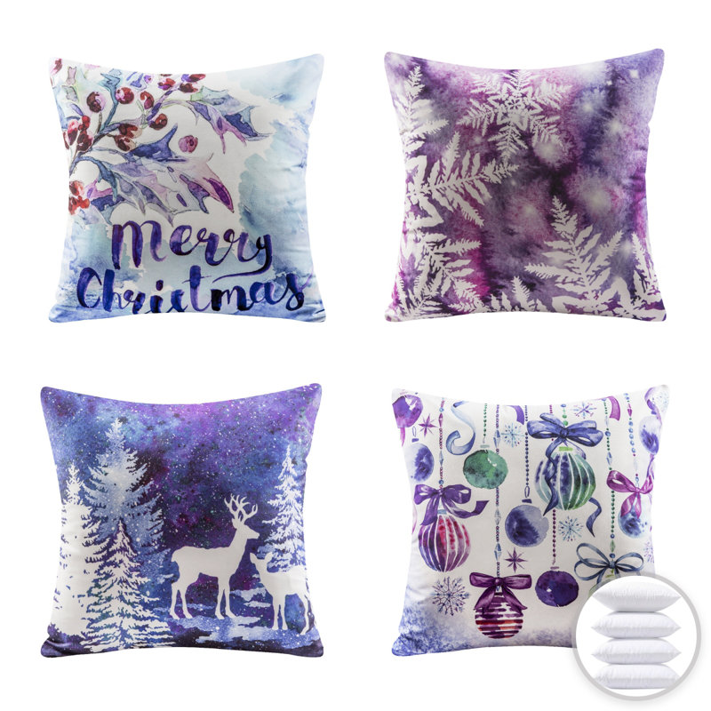 Polyester Throw Square Pillow Cover & Insert