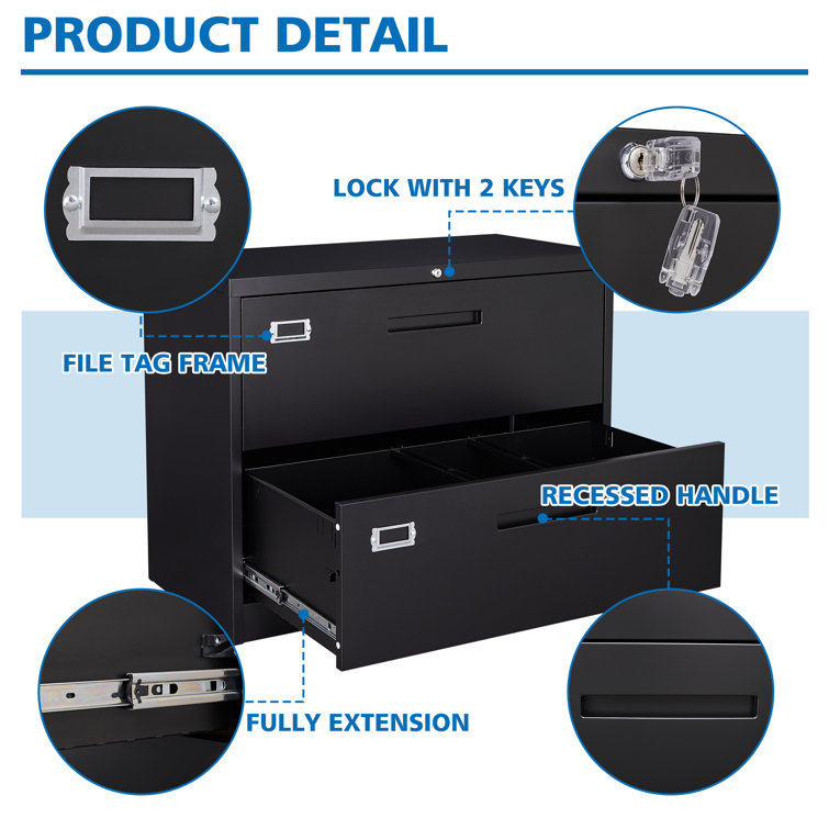 LATERAL FILE CABINET LOCK WITH 2 KEYS