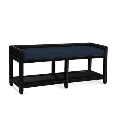 Glinda Wicker Shelves Storage Bench by Birch Lane