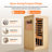 Caelvessa Modern Single Person Far Infrared Sauna Room with Chilean Pine Wood, Colorful Lighting & 7 Epoxy Heating Plates for Home Wellness.