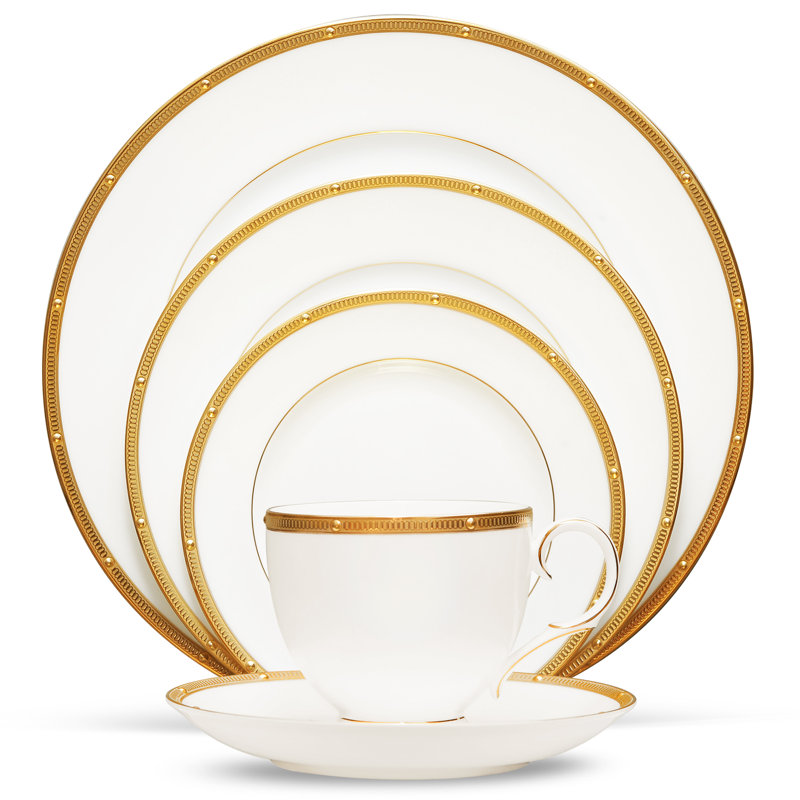 Soucoupes Noritake Rochelle, 6 po, Or