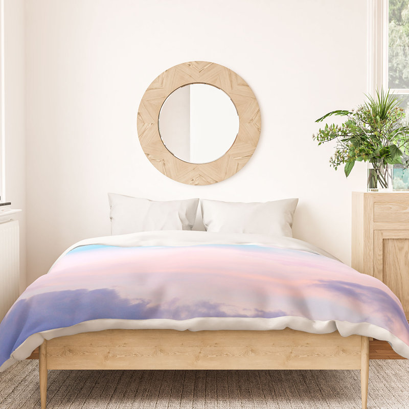 Ensemble de housse de couette en microfibre rose 3 pièces, Housse de couette simple + 1 taie d'oreiller