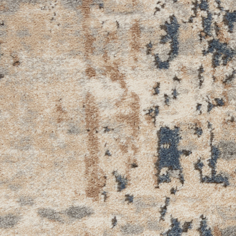Tapis beige contemporain contemporain, Tapis de couloir 2 pi 2 po x 10 pi