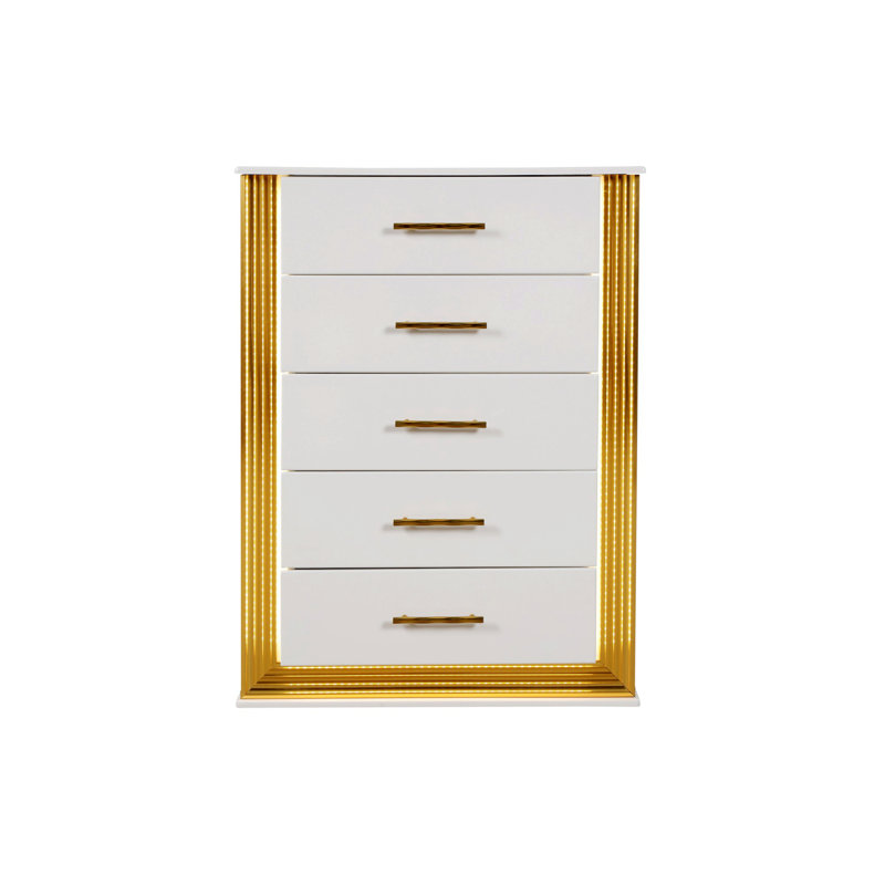 Commode 5 tiroirs de style contemporain
