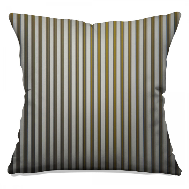Vertical Yellow Stripes Double Sided Throw Pillows, 16 x 16 inches