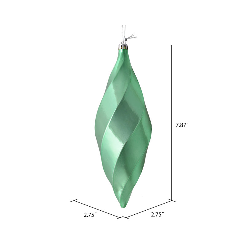 Solid Finial Ornament, Seafoam Green