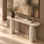 Slone - Table console moderne en béton beige