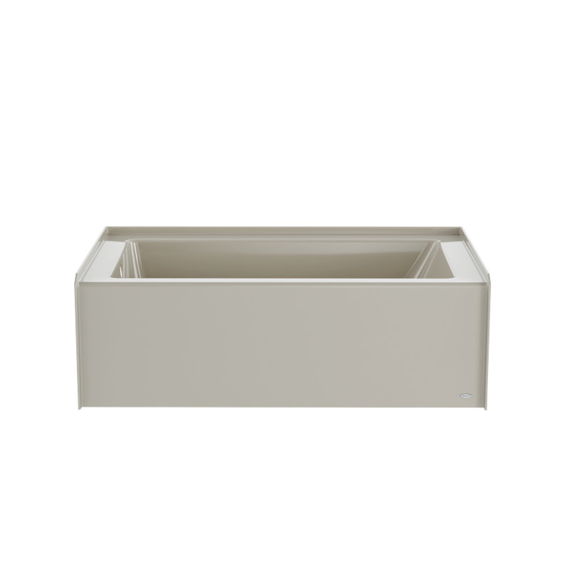 SIGNATURE® Rectangle Flat Front 6036 Skirted Soaking, Oyster, Left