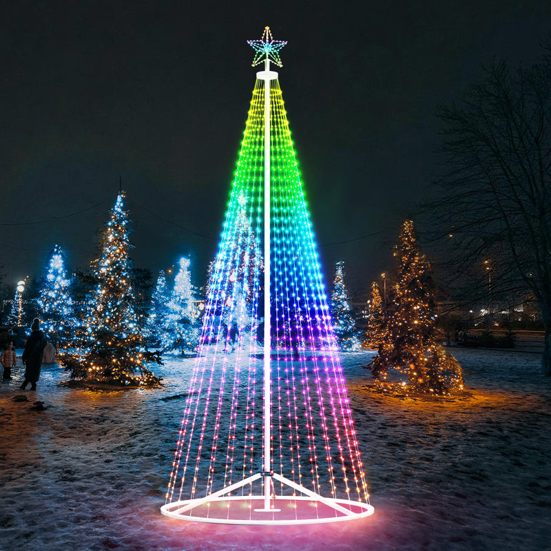 Arbre de Noël d'extérieur 20 pi, H 236,2 po x l 106,3 po x P 106,3 po