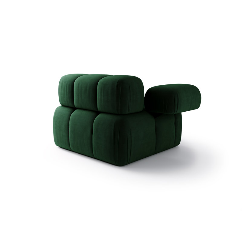 Velvet Accent Chair, Dark Green