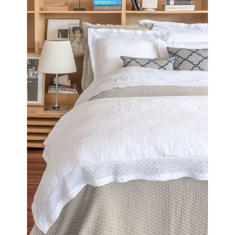 Vintage Linen_Shams, White, Euro
