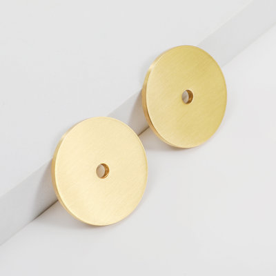 Contre-plaque ronde moderne à boutons (paquet de 10)