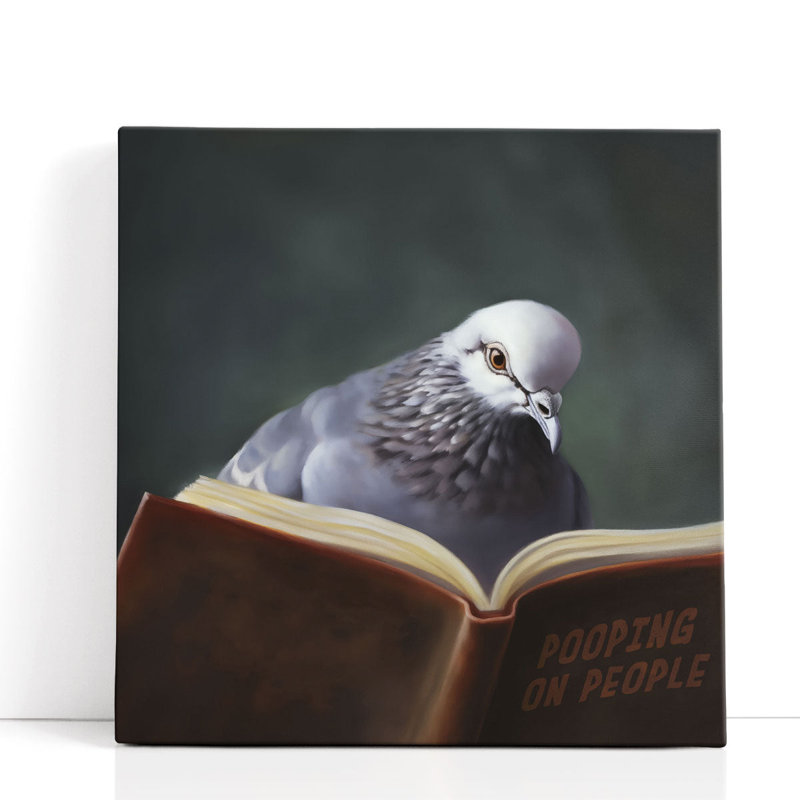 Pooping on People - reproduction d'art sur toile, H 24 po x l 24 po