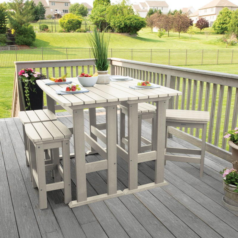 Arbnora 6 Piece Counter Height Dining Set, Whitewash