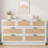 Rattan 7 Drawer Dresser, 55in Wide 7 Chest of Drawers with Metal Handles and Wooden Sturdy Base for Bedroom Living Room Nursery-1718206467