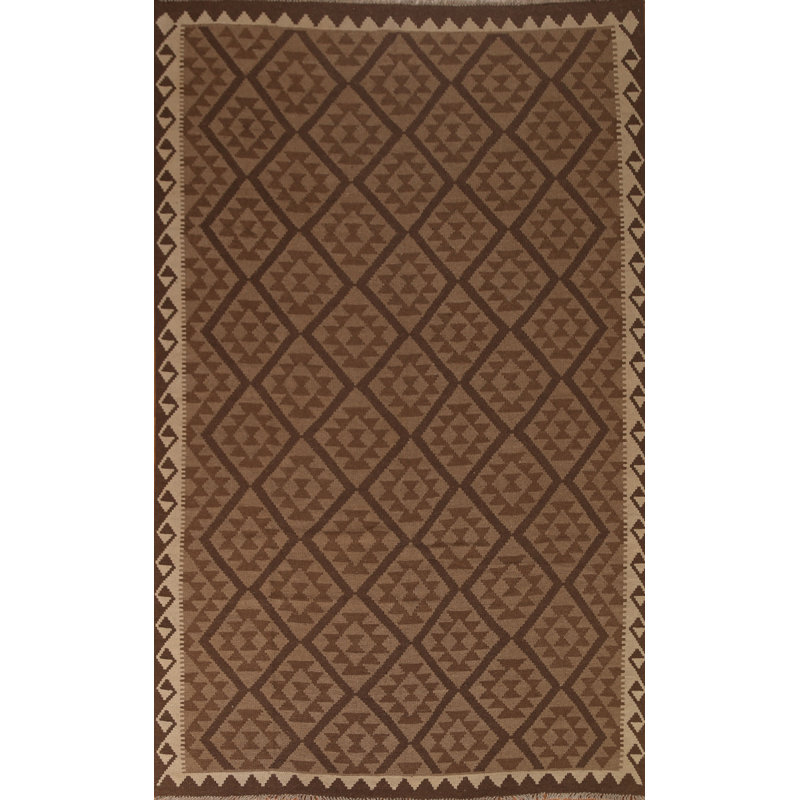 Tapis tribal brun Kilim 7 x 10