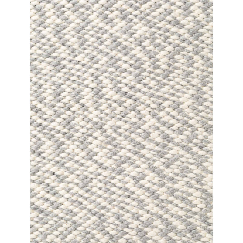 Lyon Wool Hand Woven Area Rug, Rectangle 140 x 200 cm, Gray/Beige