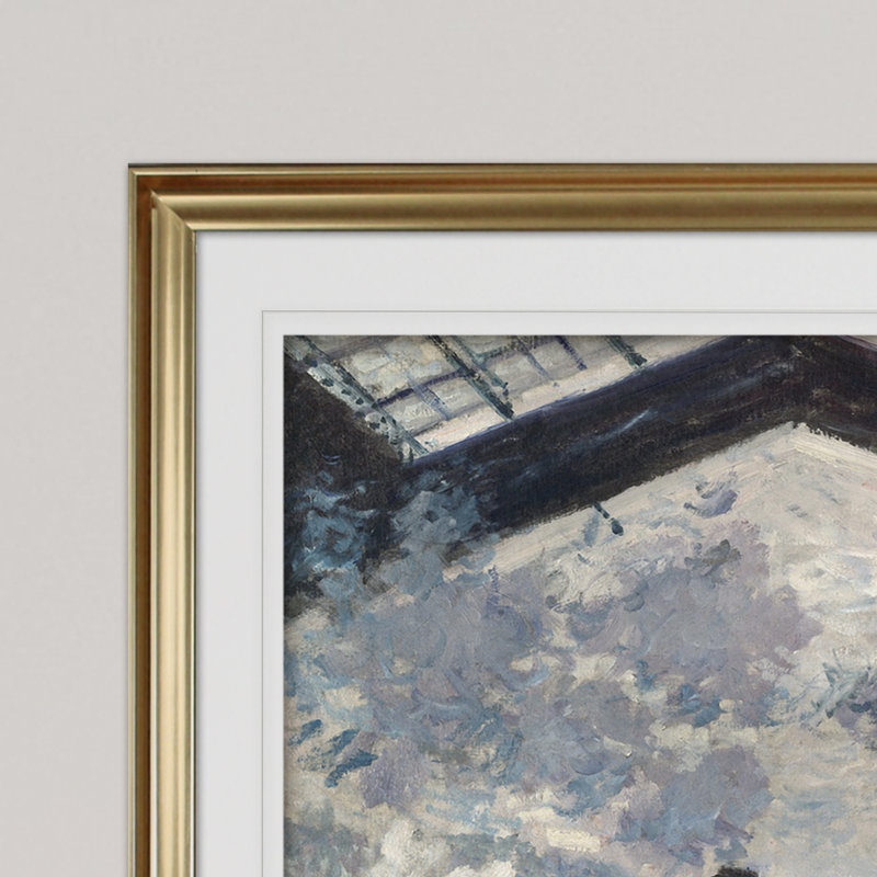 « the gare st lazare » par claude monet, impression, H 31 po x l 43 po x P 1,5 po, Or