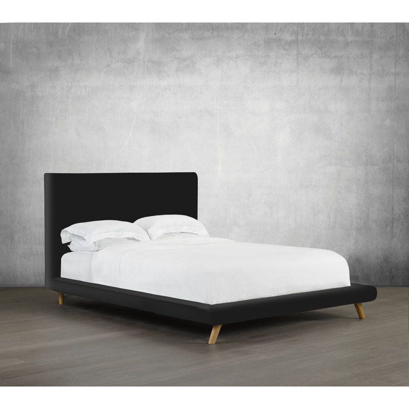 Lit plateforme tapissier Brownell, Très grand, Minuit