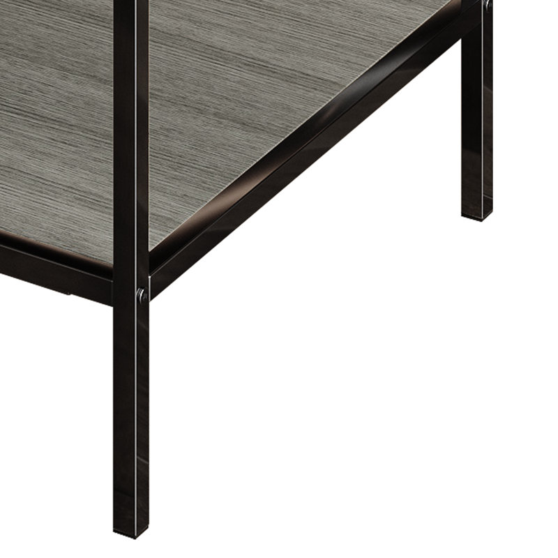 Ensemble de table basse 3 pièces en métal gris, Gris
