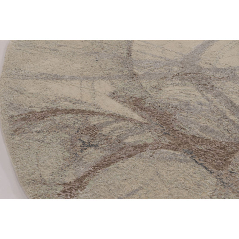 Modern Hand Knotted Abstract Area Rug