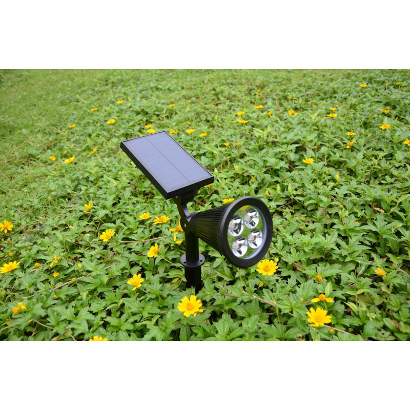 Solar Powered LED Adjustable Spotlight Wall Light Landscape Light Bright and Dark Sensing