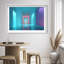 Cerulean Corridor III Framed Graphic Art-1711130432-1783663750
