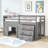 Fenelus Kids Twin Loft Bed with 3 Drawers-1054905138