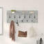 Wall-Mounted Coat Rack With Shelf Engineered Wood-1692554454
