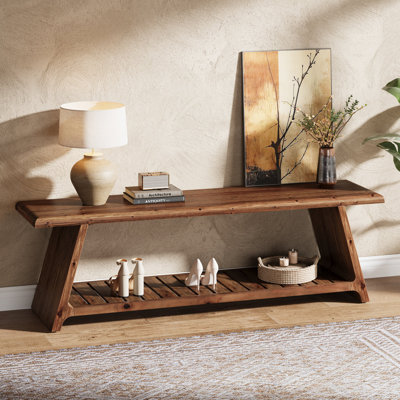 Solid Wood Storage Bench