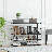 5 Tier Adjustable Fabric Shoe Rack Set of 2, Black Frame Stackable Entryway Shoe Storage Organizer-1143593999