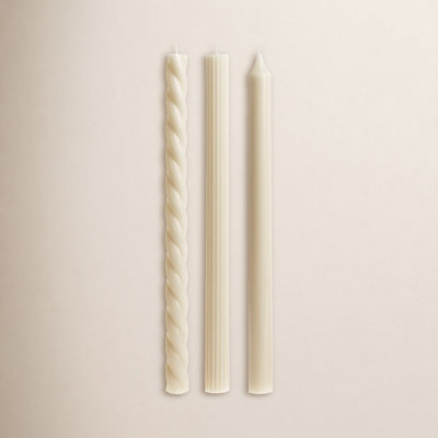 Beautifully Done Unscented Taper Candle Set