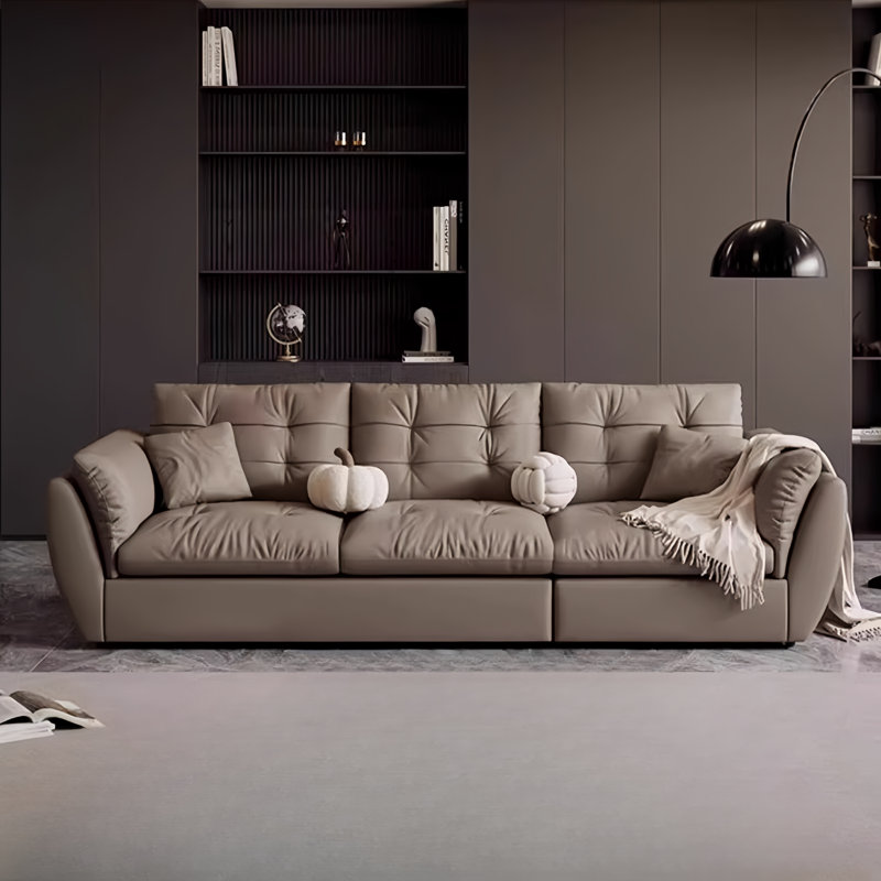 Upscale Straight-lined Living Room Sofa, 34.25" H x 110.24" W x 37.01" D, 3